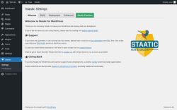 Page screenshot: Staatic