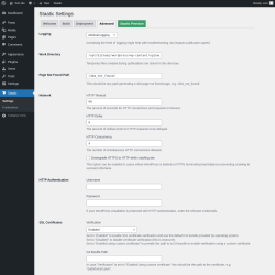 Page screenshot: Staatic → 
            Advanced        