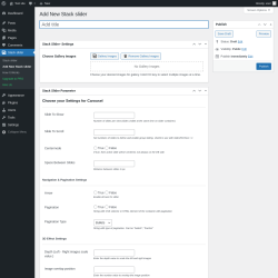 Page screenshot: Stack slider → Add New Stack slider