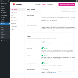 Page screenshot: Settings → Stackable 