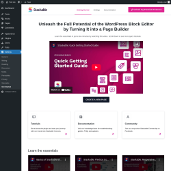 Page screenshot: Get Started ‹ Test site — WordPress