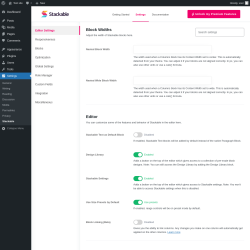 Page screenshot: Settings → Stackable 