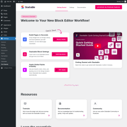 Page screenshot: Get Started ‹ Test site — WordPress