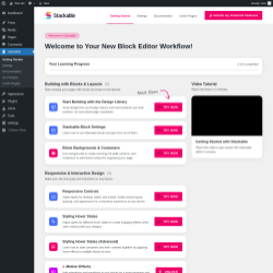 Page screenshot: Getting Started &lsaquo; Test site &mdash; WordPress