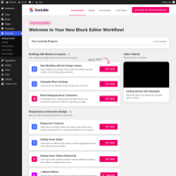 Page screenshot: Getting Started &lsaquo; Test site &mdash; WordPress