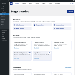 Page screenshot: STAGGS → Dashboard