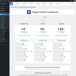 Page screenshot: STAGGS → Upgrade  ➤