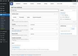 Page screenshot: STAGGS → Add new attribute