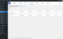 Page screenshot: STAGGS → Templates