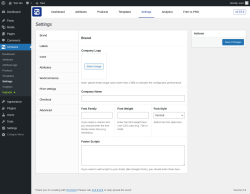 Page screenshot: STAGGS → Settings