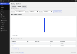 Page screenshot: Dashboard &rarr; Statify &rarr; 
				Content			