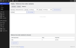 Page screenshot: Dashboard &rarr; Statify &rarr; 
				Referrers			