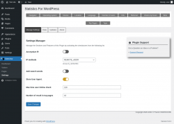 Page screenshot: Stats4wp &rarr; Settings