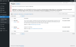 Page screenshot: Plugins &lsaquo; Test site &mdash; WordPress