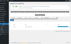 Page screenshot: Stats4wp &rarr; Pages