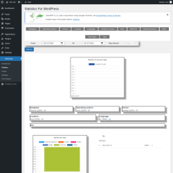 Page screenshot: Stats4wp &rarr; Visitors