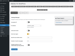 Page screenshot: Stats4wp &rarr; Settings