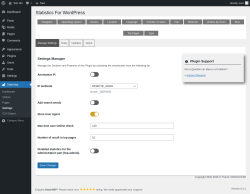 Page screenshot: Stats4wp &rarr; Settings