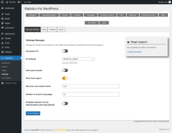 Page screenshot: Stats4wp &rarr; Settings