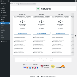 Page screenshot: Settings &rarr; Upgrade&nbsp;&nbsp;➤