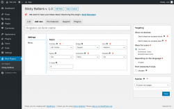 Page screenshot: Wow Plugins &rarr; Sticky Buttons &rarr; Add new