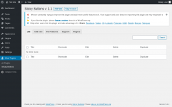 Page screenshot: Wow Plugins &rarr; Sticky Buttons