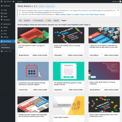 Page screenshot: Wow Plugins &rarr; Sticky Buttons &rarr; Plugins