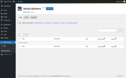 Page screenshot: Wow Plugins &rarr; Sticky Buttons