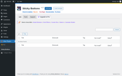 Page screenshot: Wow Plugins &rarr; Sticky Buttons
