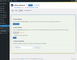 Page screenshot: Wow Plugins &rarr; Sticky Buttons &rarr; Tools