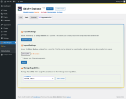 Page screenshot: Wow Plugins &rarr; Sticky Buttons &rarr; Tools