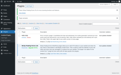 Page screenshot: Plugins ‹ Test site — WordPress