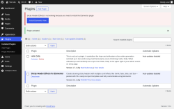 Page screenshot: Plugins &lsaquo; Test site &mdash; WordPress