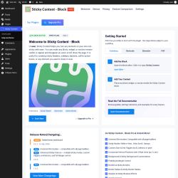 Page screenshot: Sticky Content &rarr; Help And Demo