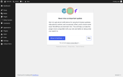 Page screenshot: Sticky Content Block &lsaquo; Test site &mdash; WordPress