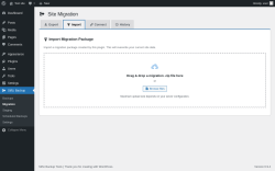 Page screenshot: StifLi Backup &rarr; Migration &rarr; 
            
            Import        