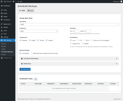Page screenshot: StifLi Backup &rarr; Scheduled Backups