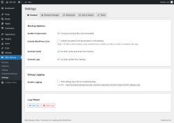 Page screenshot: StifLi Backup &rarr; Settings