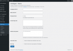 Page screenshot: Stionic &rarr; OneSignal