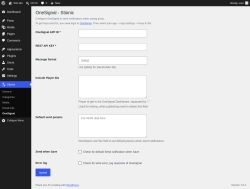 Page screenshot: Stionic &rarr; OneSignal