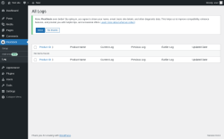 Page screenshot: FlexStock → Log