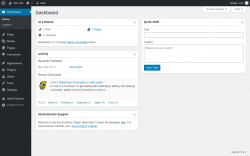 Page screenshot: Dashboard ‹ Test site — WordPress