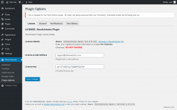 Page screenshot: StockUnlocks → Plugin Options
