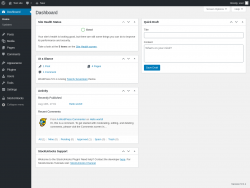 Page screenshot: Dashboard ‹ Test site — WordPress