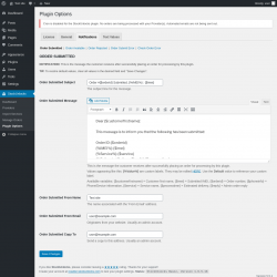 Page screenshot: StockUnlocks → Plugin Options → Notifications