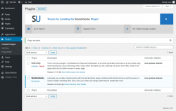 Page screenshot: Plugins ‹ Test site — WordPress
