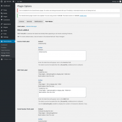 Page screenshot: StockUnlocks → Plugin Options → Text Values
