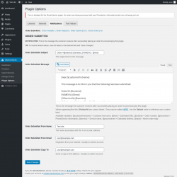 Page screenshot: StockUnlocks → Plugin Options → Notifications
