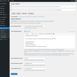Page screenshot: StockUnlocks → Plugin Options → Notifications