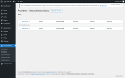 Page screenshot: StockUnlocks → Providers